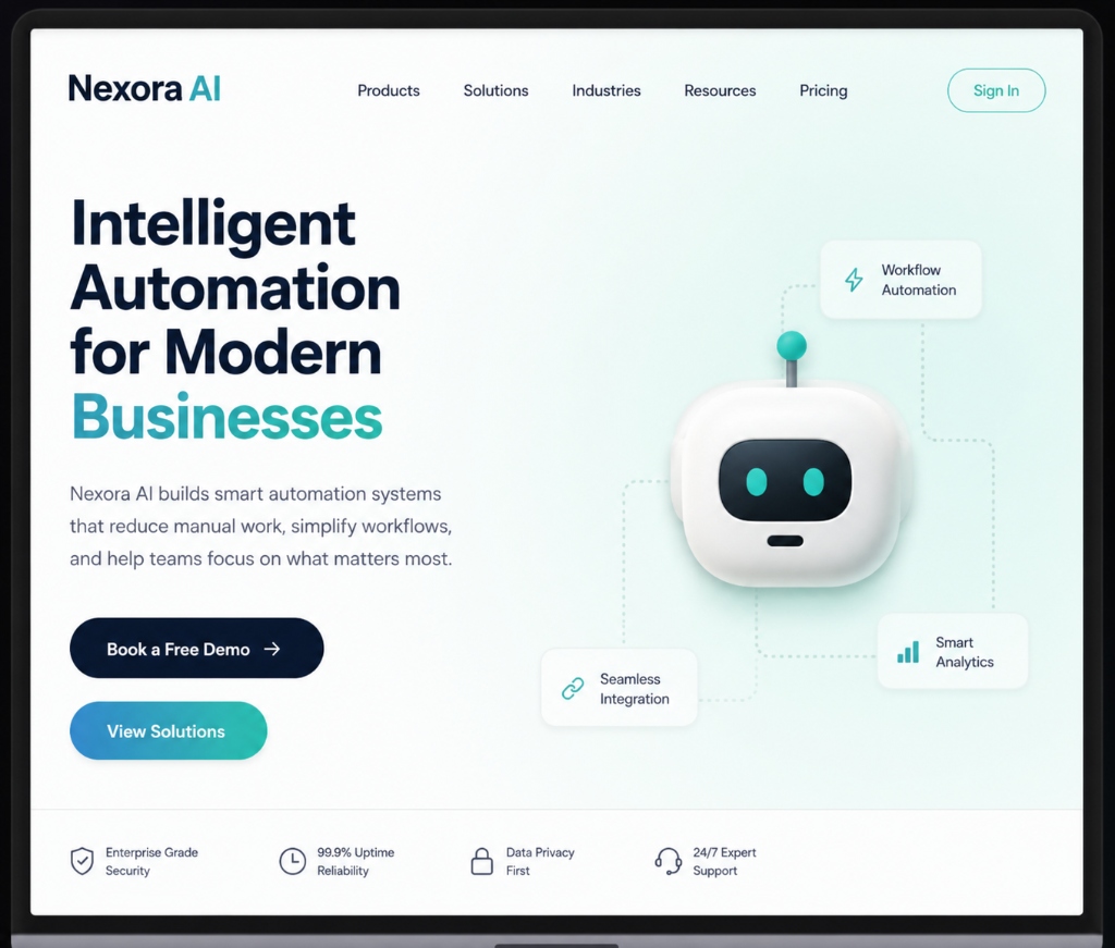 Nexora AI Dashboard Mockup