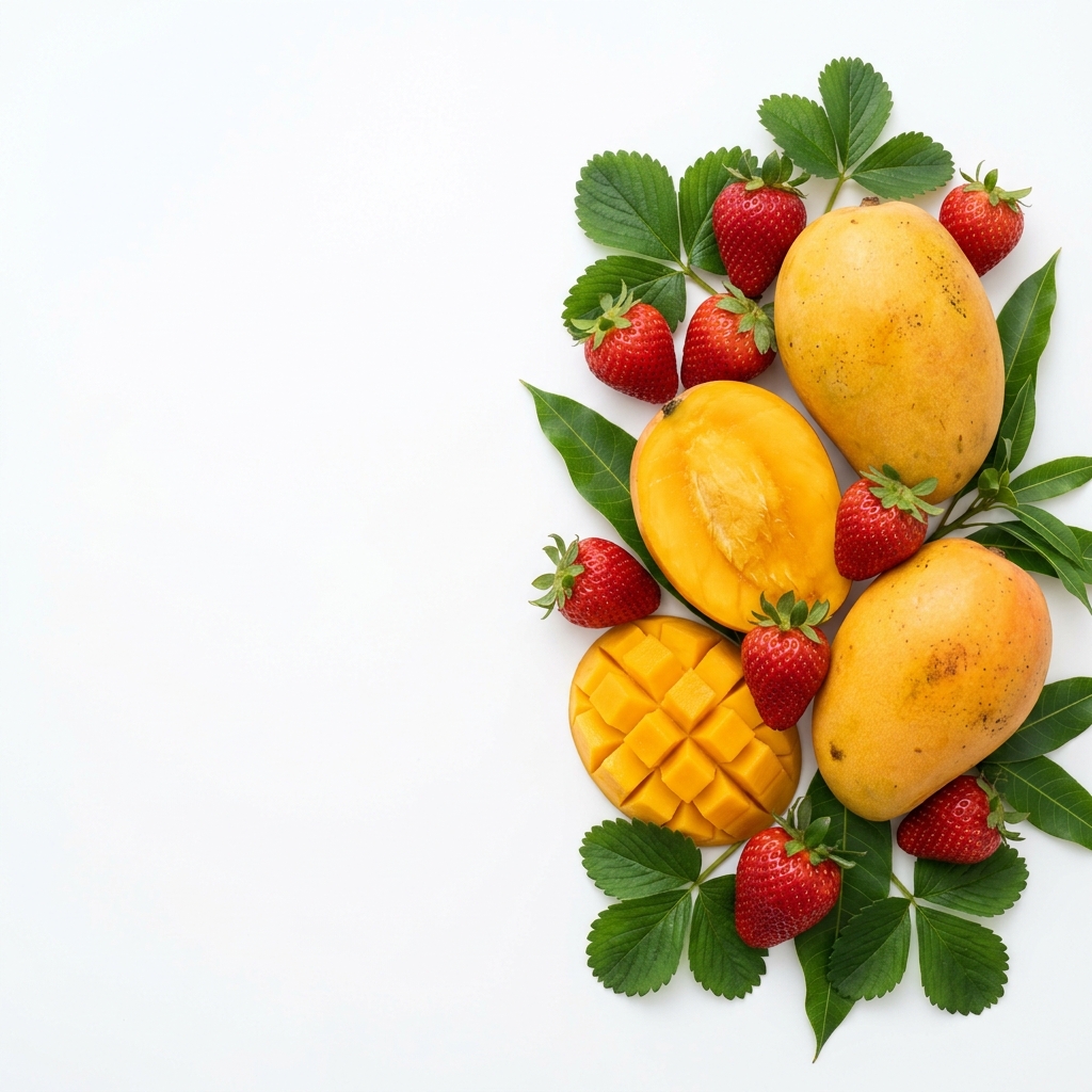 Fresh Mangoes and Strawberries